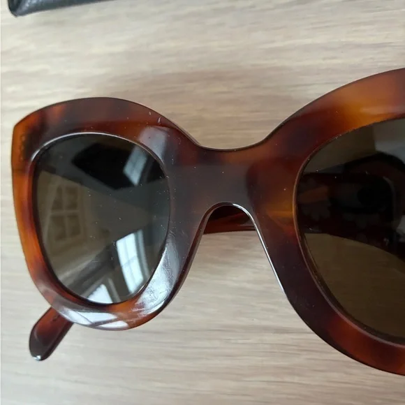 Celine Brown tortoiseshell Marta Sunglasses (CL4005IN) - Picture 3 of 10